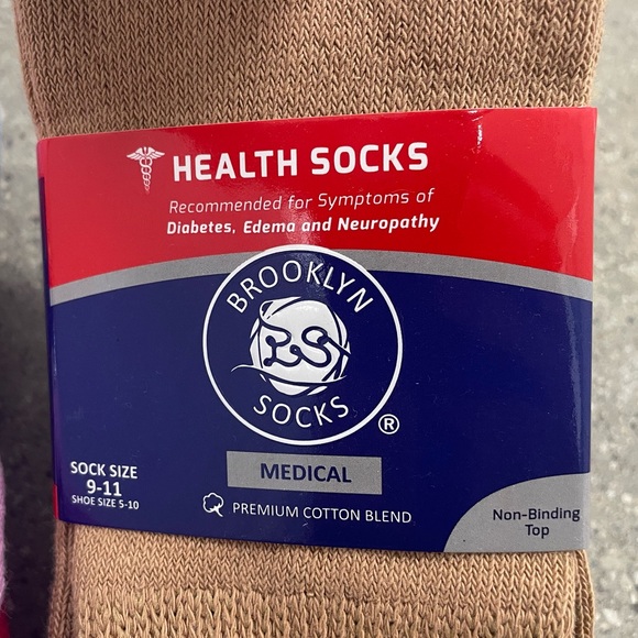 NWT 6 Pairs Cotton Medical Diabetic Non-Binding Neuropathy Crew Socks size 5-10 - Picture 6 of 7